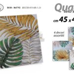 QUADRO STAMPA SU TELA Canvas LEGNO DECO PIANTE FOGLIE COLOR ASSORTITI 45*45 cm
