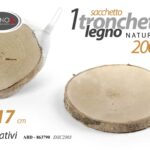 DISCO TRONCO LEGNO NATURALE TRONCHETTO DECORATIVO BRICOLAGE ARTE 200 GR 17cm