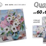 QUADRO STAMPA SU TELA Canvas LEGNO ESTATE FIORI MARE FINESTRA ASSORTITI 60*60 CM