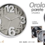 OROLOGIO MODERNO DA PARETE MURO NUMERI RILIEVO TONDO DESIGN COLORATO ASSOR 31*4