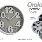 OROLOGIO MODERNO DA PARETE MURO NUMERI RILIEVO TONDO DESIGN COLORATO ASSOR 25 CM