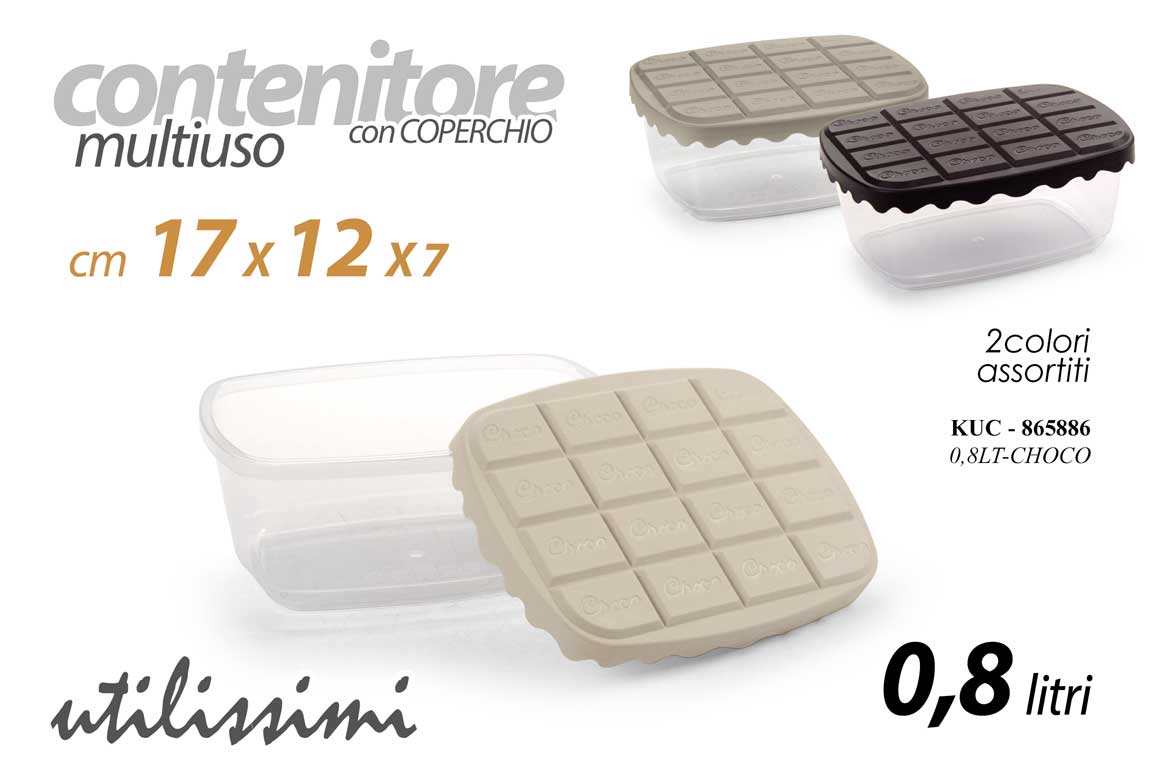 8025569865886 Contenitore cioccolato qalty cucina frigo dispensa organizer plastica as 17*12*7 - immagine 1