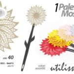 Paletta scacciamosche girasole insetti casa cucina plastica ass 40 cm