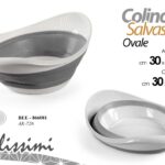 Colino scola pasta pieghevole richiudibile cucina salvaspazio silicone ass 30 cm