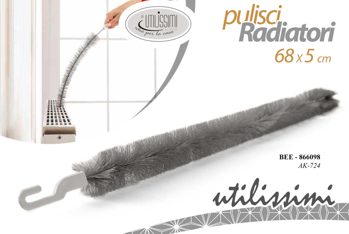8025569866098 Scovolino pulizia termosifoni radiatori spazzola polvere flessibile 68x5 cm - immagine 1