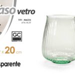 VASO VETRO CACHEPOT CENTROTAVOLA SEGNAPOSTO CLASSICO MODERNO 20*19 cm