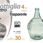 BOTTIGLIA FIORI VASO VETRO CENTROTAVOLA EVENTI SEGNAPOSTO CLASSICO MODERNO 30*20