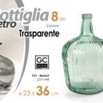 BOTTIGLIA DAMIGIANA ARREDO VASO CENTROTAVOLA LIVING CLASSICO MODERNO TRA 36*23cm