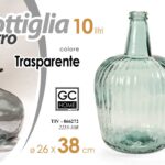 BOTTIGLIA DAMIGIANA ARREDO VASO CENTROTAVOLA LIVING CLASSICO MODERNO 10L 38*26cm