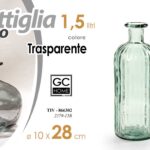 VASO BOTTIGLIA VETRO FIORI CENTROTAVOLA EVENTI SEGNAPOSTO CLASSICO MODERNO 28*10
