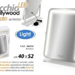 SPECCHIO DA TAVOLO BIANCO ILLUMINATO LED BIANCO DINNERABILE  TOUCH 40*h52CM