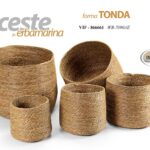 TAPPETO TONDO ERBA MARINA NATURALE MARRONE SALOTTO INGRESSO CUCINA CAMERA Ø 80CM