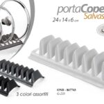 Porta coperchi salvaspazio organizer cucina supporto plastica ass 24x14 cm