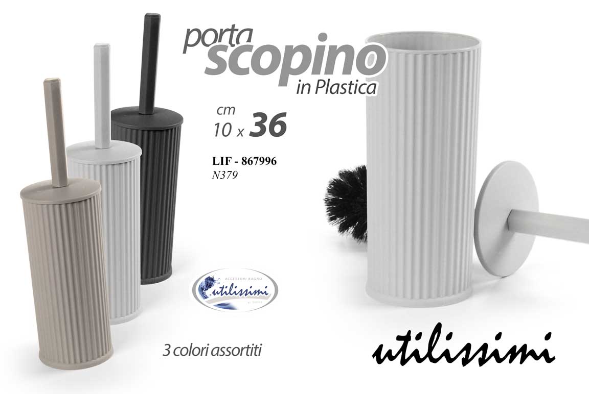 8025569867996 Portascopino da bagno Porta Scopino WC Spazzolone Water CLASSICO MODERNO 36 cm - immagine 1