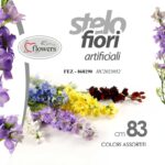 STELO DELPHINIUM ARTIFICIALE FIORE FINTO DECORAZIONE CASA EVENTI COLOR ASS 83 cm
