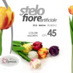 TULIPANO STELO ARTIFICIALE FIORE FINTO DECORAZIONE CASA EVENTI COLOR ASS 45 cm