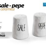 SET SALE PEPE MODERNO CERAMICA BARATTOLO CONTENITORI PORTA SPEZIE AROMI B 6*8