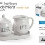 SET LATTIERA ZUCCHERIERA VASSOIO CONTENITORE SET ZUCCHERO LATTE COLAZIONE BIANCO