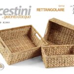 3 PZ CESTINI CESTO PORTAFRUTTA PORTAOGGETTI GIACINTO D'ACQUA CESTA RETTANGOLARE