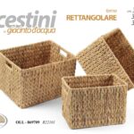 3 CESTINI CESTO PORTAFRUTTA PORTAOGGETTI GIACINTO D'ACQUA CESTA RETTANGOLARE