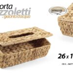 PORTAFAZZOLETTI DA TAVOLO GIACINTO D'ACQUA CESTINO QUADRATO PORTAOGGETTI 26*14*9