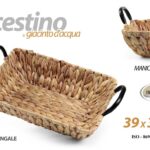 CESTINO CESTO CESTA RETTANGOLARE MULTIUSO GIACINTO D'ACQUA METALLO TAVOLO 39*30