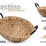 CESTINO CESTO CESTA TONDA ROTONDA MULTIUSO GIACINTO D'ACQUA METALLO TAVOLO 38*11