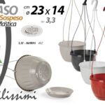 VASO PIANTA SOSPESO FIORI PIANTINE GANCIO CESTO VASETTO da Appendere Irrigazione