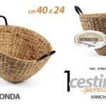 CESTINO DA TAVOLO CESTO CESTA TONDA MULTIUSO GIACINTO D'ACQUA METALLO 40*24 cm