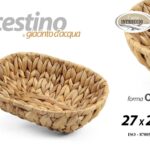 CESTO CESTINO PORTAFRUTTA PORTAOGGETTI GIACINTO D'ACQUA CESTA OVALE 27*20*8