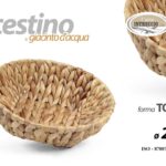 CESTO CESTINO PORTAFRUTTA PORTAOGGETTI GIACINTO D'ACQUA CESTA TONDA ROTONDA 25*8