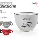 Tazza colazione jumbo cereali latte moderna ceramica colorata assor adoro 460 ml