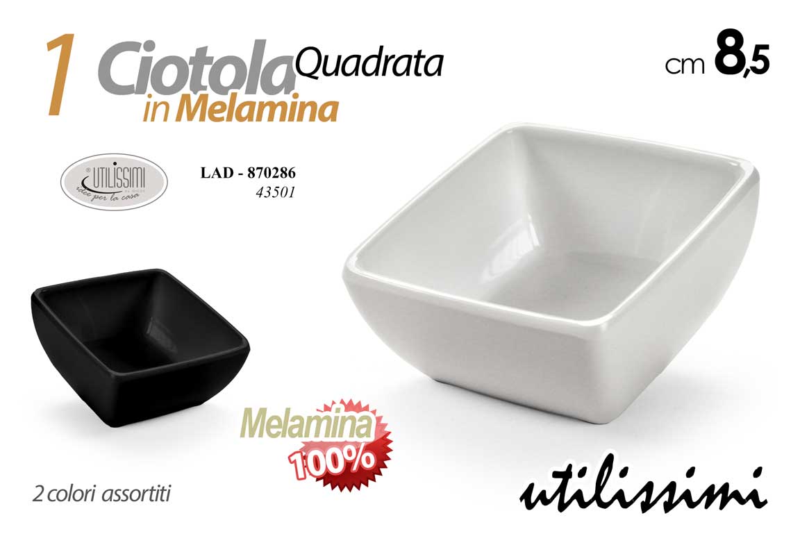 8025569870286 Ciotolina salse finger food aperitivo feste buffet melamina quadrata color 8,5cm - immagine 1