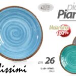Piatto piano catering party melamina rigida resistente lavabile buffet ass 26 cm