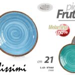 Piatto frutta dessert dolce frutta giardino mare melamina resistente ass 21 cm