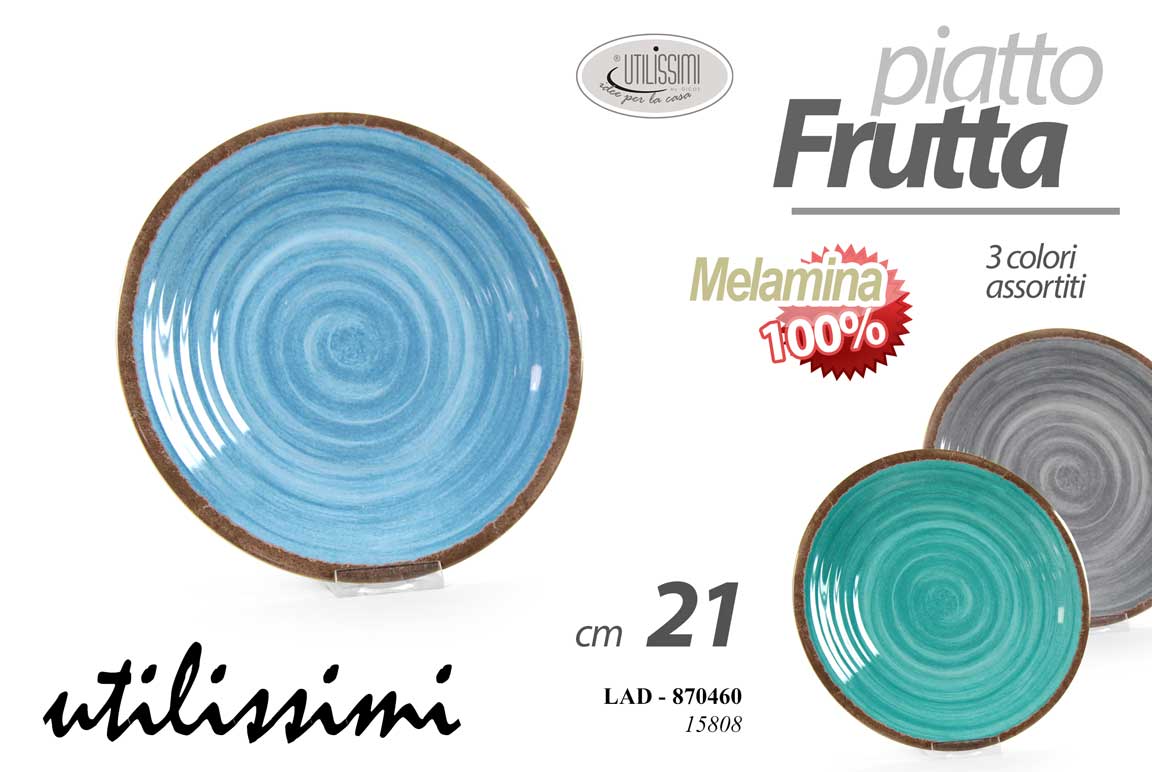 8025569870460 Piatto frutta dessert dolce frutta giardino mare melamina resistente ass 21 cm - immagine 1