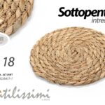 Sottopentola rotondo poggia pentola cucina tavola rustica naturale 18 cm