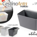 Pattumiera cucina mini plastica aggancio anta mobile salvaspazio ass 17*12*10 cm