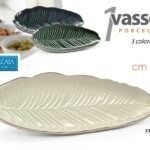 Vassoio piatto foglia centrotavola portata buffet porcellana moderno ass 30 cm