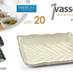 Vassoio piatto foglia aperitivo portata buffet porcellana moderno ass 20 cm