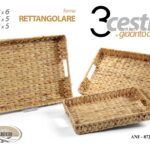 SET 3 CESTINI RETTANGOLARI CESTA CUCINA BAGNO CAMERA PORTA OGGETTI ACCESSORI