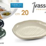 Piatto vassoio foglia aperitivo portata buffet porcellana moderno ov ass 20 cm