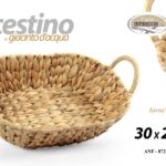 CESTINO DA TAVOLO PORTA FRUTTA GIACINTO D'ACQUA CESTA OVALE Svuotatasche 30*23cm