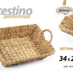 CESTINO DA TAVOLO GIACINTO D'ACQUA RETT CESTA CUCINA SALOTTO Svuotatasche 34*25