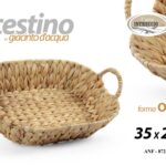 CESTINO DA TAVOLO GIACINTO D'ACQUA OVALE CESTA CUCINA SALOTTO Svuotatasche 35*26