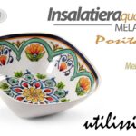 Insalatiera ciotola quadrata barca campeggio mare melamina rest color ass 23 cm