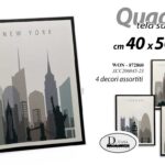 QUADRO STAMPA SU TELA LEGNO CITTà DEL MONDO ASTRATTO Canvas ASSORT 50*40 CM