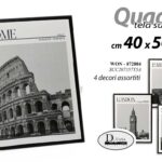 QUADRO STAMPA SU TELA LEGNO Monumenti DEL MONDO BIANCO E NERO ASSORT 50*40 CM