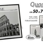 QUADRO STAMPA SU TELA LEGNO Monumenti DEL MONDO BIANCO E NERO ASSORT 50*70 CM