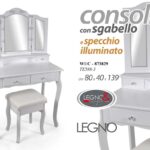 CONSOLLE SPECCHIO LUCI CON SGABELLO TAVOLO TRUCCO Toletta Make Up 139*80*40cm